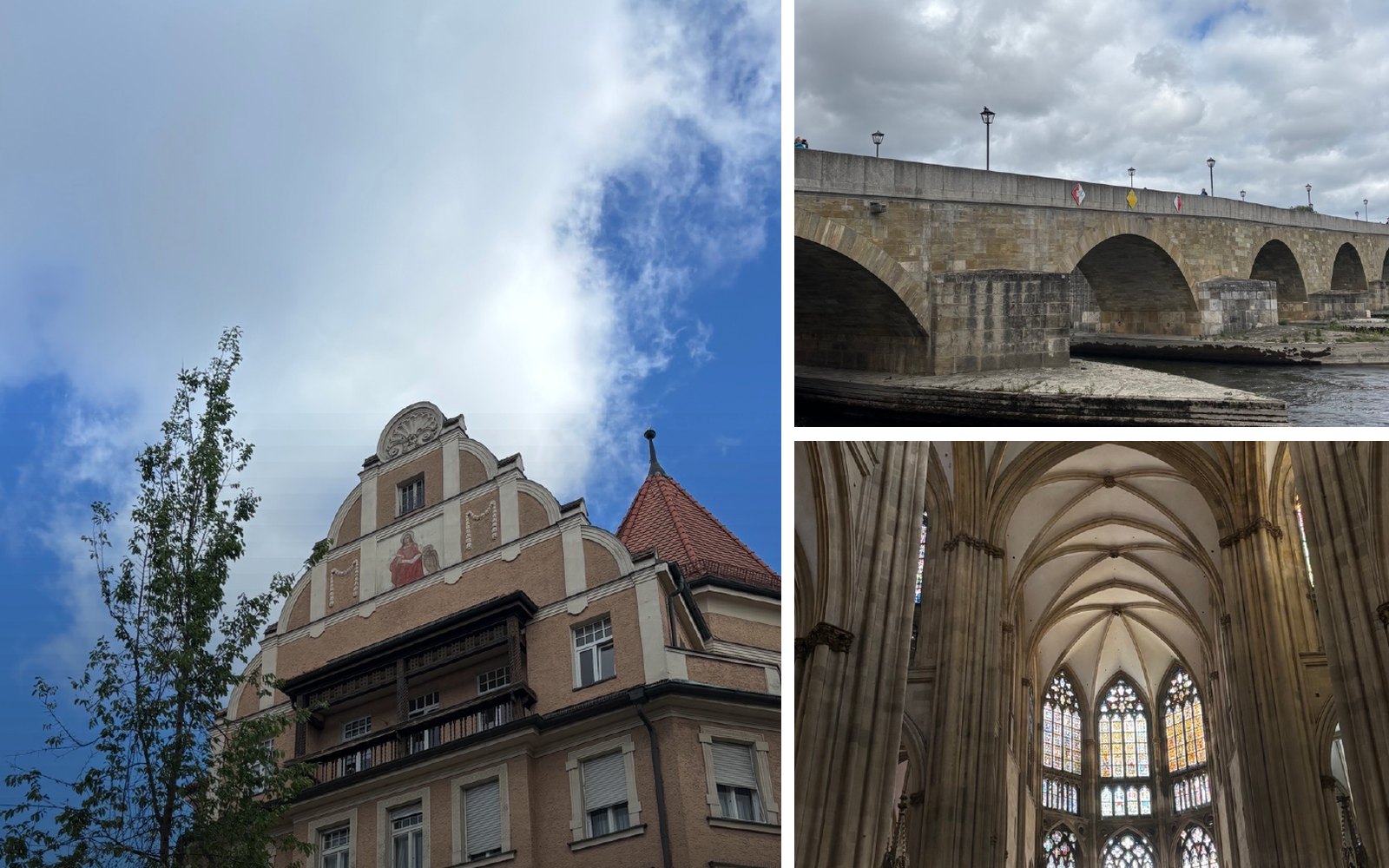 Regensburg mit Dom und Steinerner Brücke